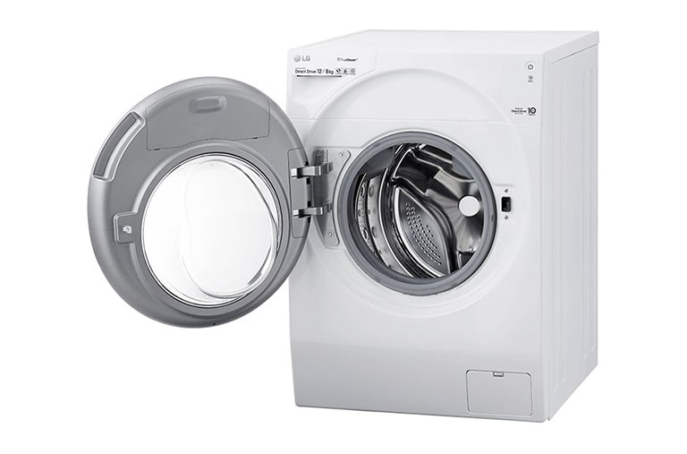 LG Waschtrockner | 12kg waschen / 8kg trocknen | kompatibel mit Mini-Waschmaschine , F16WD128GH