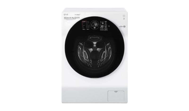 LG Waschtrockner | 12kg waschen / 8kg trocknen | kompatibel mit Mini-Waschmaschine , F16WD128GH
