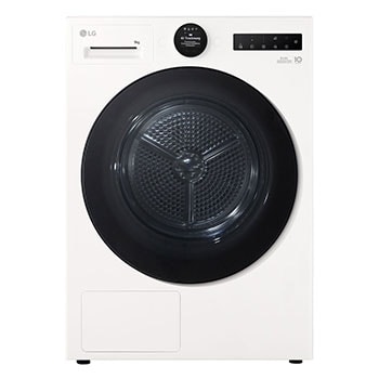 Vorderseite von Trockner Weiß (A+++, 9 kg) mit AI Dry & Dual Inverter Wärmepumpentechnologie | RT90X8C