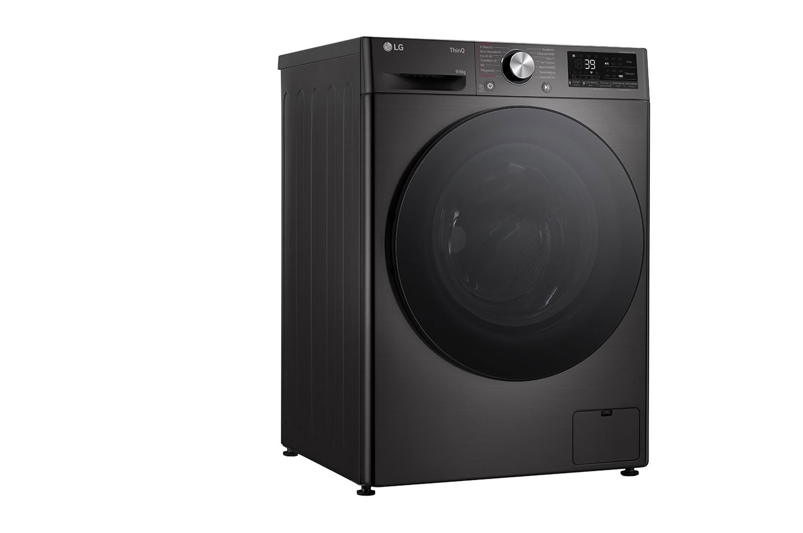 LG Waschtrockner Schwarz (D/A, 9 kg / 6 kg, 1.360 U./Min.) mit Steam & TurboWash® 360° | W4WR7096YB, W4WR7096YB