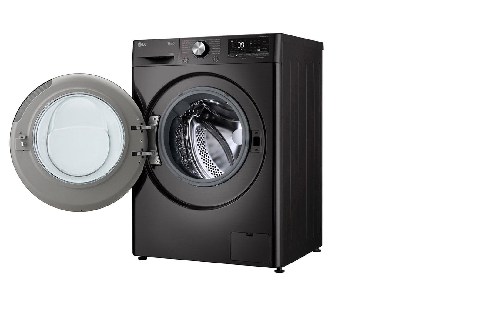 LG Waschtrockner Schwarz (D/A, 9 kg / 6 kg, 1.360 U./Min.) mit Steam & TurboWash® 360° | W4WR7096YB, W4WR7096YB
