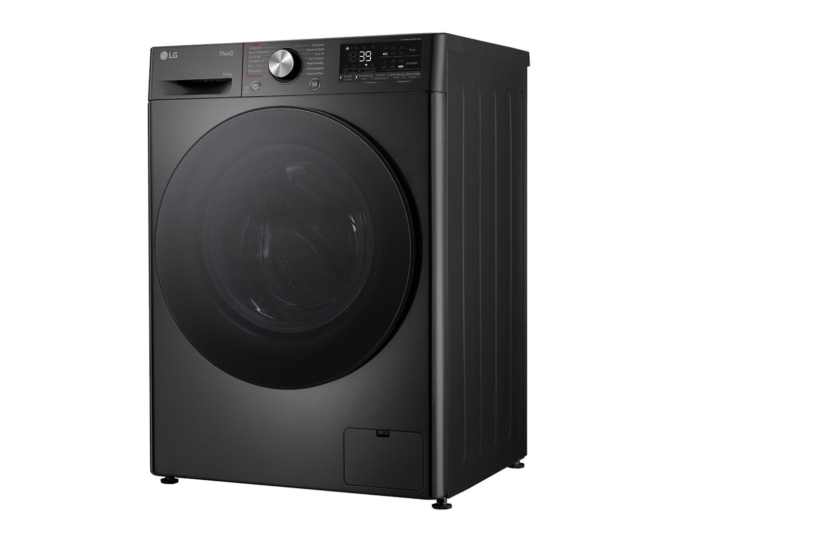 LG Waschtrockner Schwarz (D/A, 9 kg / 6 kg, 1.360 U./Min.) mit Steam & TurboWash® 360° | W4WR7096YB, W4WR7096YB