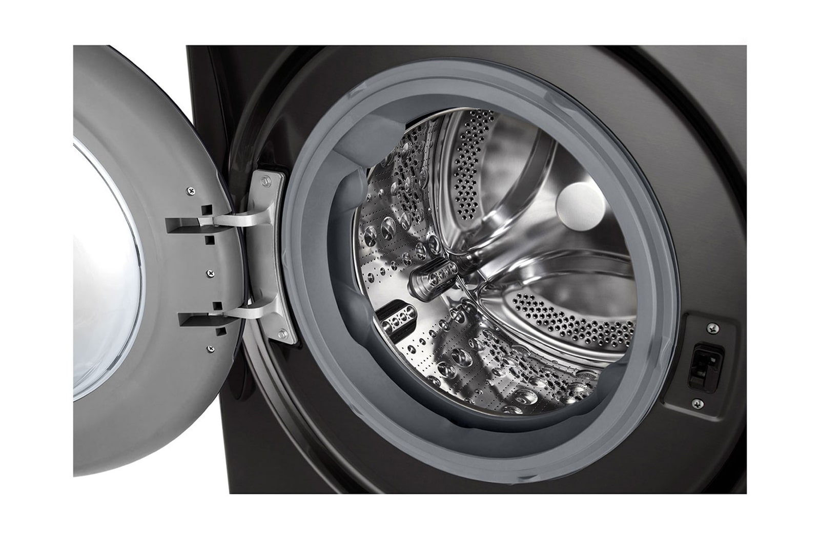 LG Waschtrockner Schwarz (D/A, 9 kg / 6 kg, 1.360 U./Min.) mit Steam & TurboWash® 360° | W4WR7096YB, W4WR7096YB