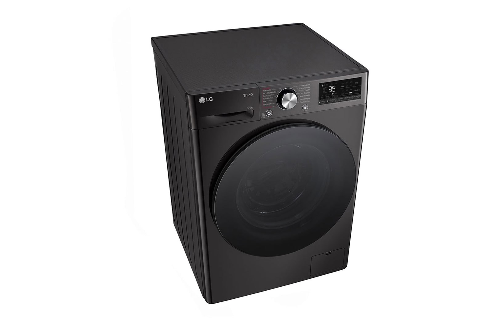 LG Waschtrockner Schwarz (D/A, 9 kg / 6 kg, 1.360 U./Min.) mit Steam & TurboWash® 360° | W4WR7096YB, W4WR7096YB