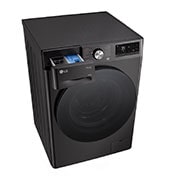 LG Waschtrockner Schwarz (D/A, 9 kg / 6 kg, 1.360 U./Min.) mit Steam & TurboWash® 360° | W4WR7096YB, W4WR7096YB