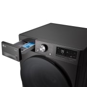 LG Waschtrockner Schwarz (D/A, 9 kg / 6 kg, 1.360 U./Min.) mit Steam & TurboWash® 360° | W4WR7096YB, W4WR7096YB