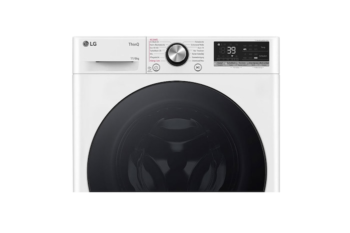 LG Waschtrockner mit AI DD® | 11 KG Waschen | 6 KG Trocknen | 1.400 U./Min. | Steam | TurboWash® 360° | Neue Wohlfühl-Trommel | Wi-Fi-Funktion | EEK D | W4WR70E6Y, W4WR70E6Y