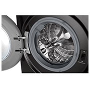 LG Waschtrockner mit 1.400 U./Min. | EEK D/A | 11 kg Waschen | 6 kg Trocknen | Schwarz mit schwarzem Bullaugenring | W4WR70E6YB, W4WR70E6YB