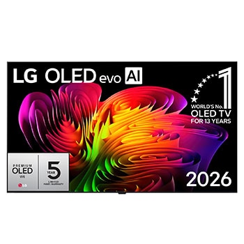 Vorderansicht von 83-Zoll Wallpaper TV LG OLED evo AI W6 4K Smart TV 2026 OLED83W69LA