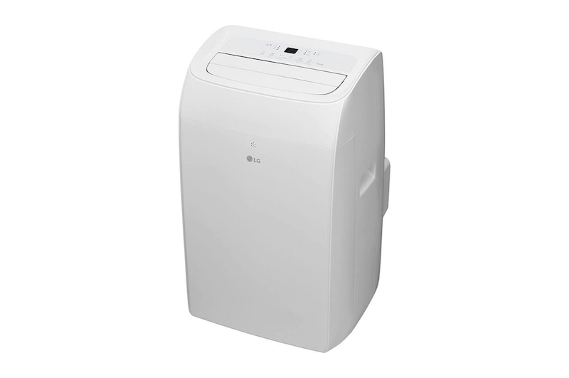 Oberer Luftauslass offen mit Luftauslassöffnungen an der tragbaren LG 9.000 BTU Klimaanlage P9NC09PSAB1