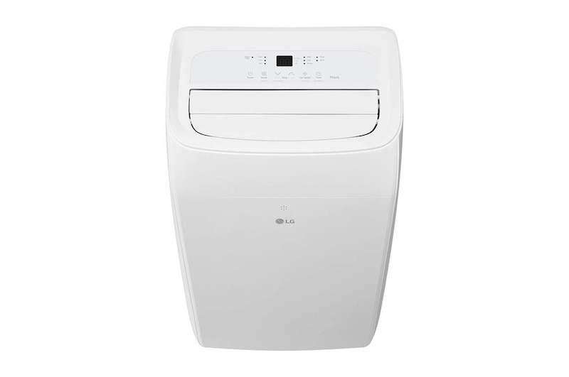 Front view detail of LG 9,000 BTU portable air conditioner P9NC09TSED0