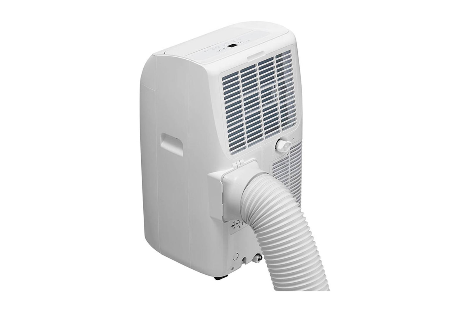 Rear exhaust hose connection on LG 9,000 BTU portable air conditioner P9NC09TSED0