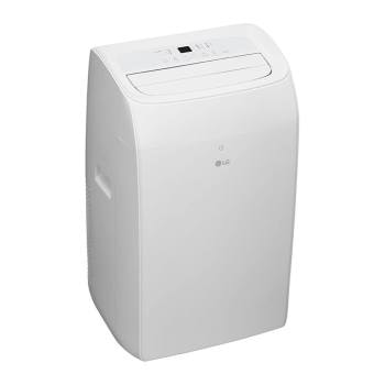 Schräge Rückansicht der tragbaren Klimaanlage LG 9.000 BTU P9NC09PSAB1