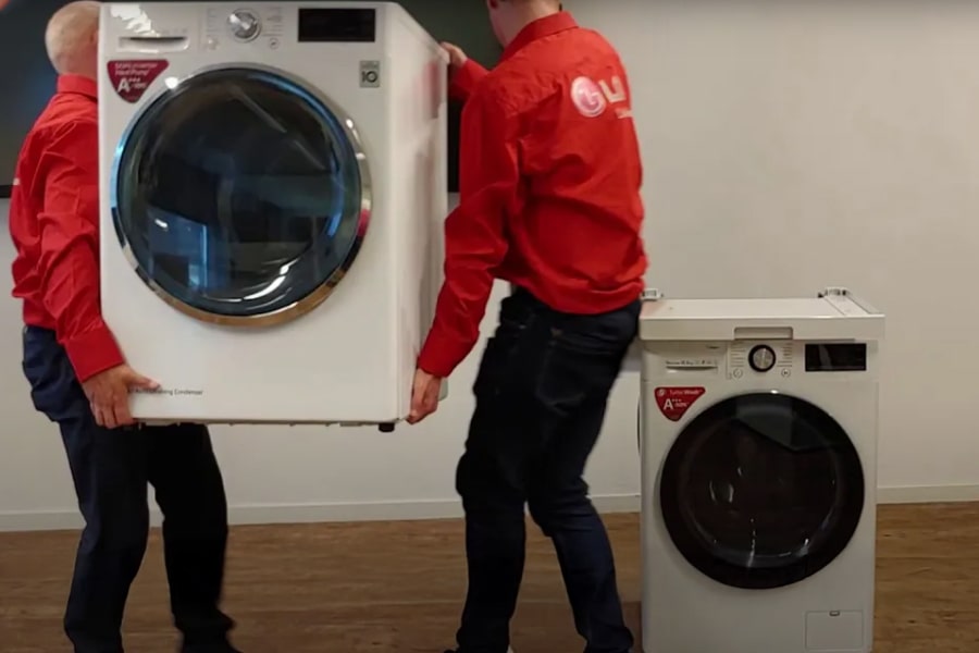Wie stapelt man einen LG‑Trockner auf eine LG‑Waschmaschine mit einem Zwischenbaurahmen? Wie stapelt man einen LG‑Trockner auf eine LG‑Waschmaschine mit einem Zwischenbaurahmen?