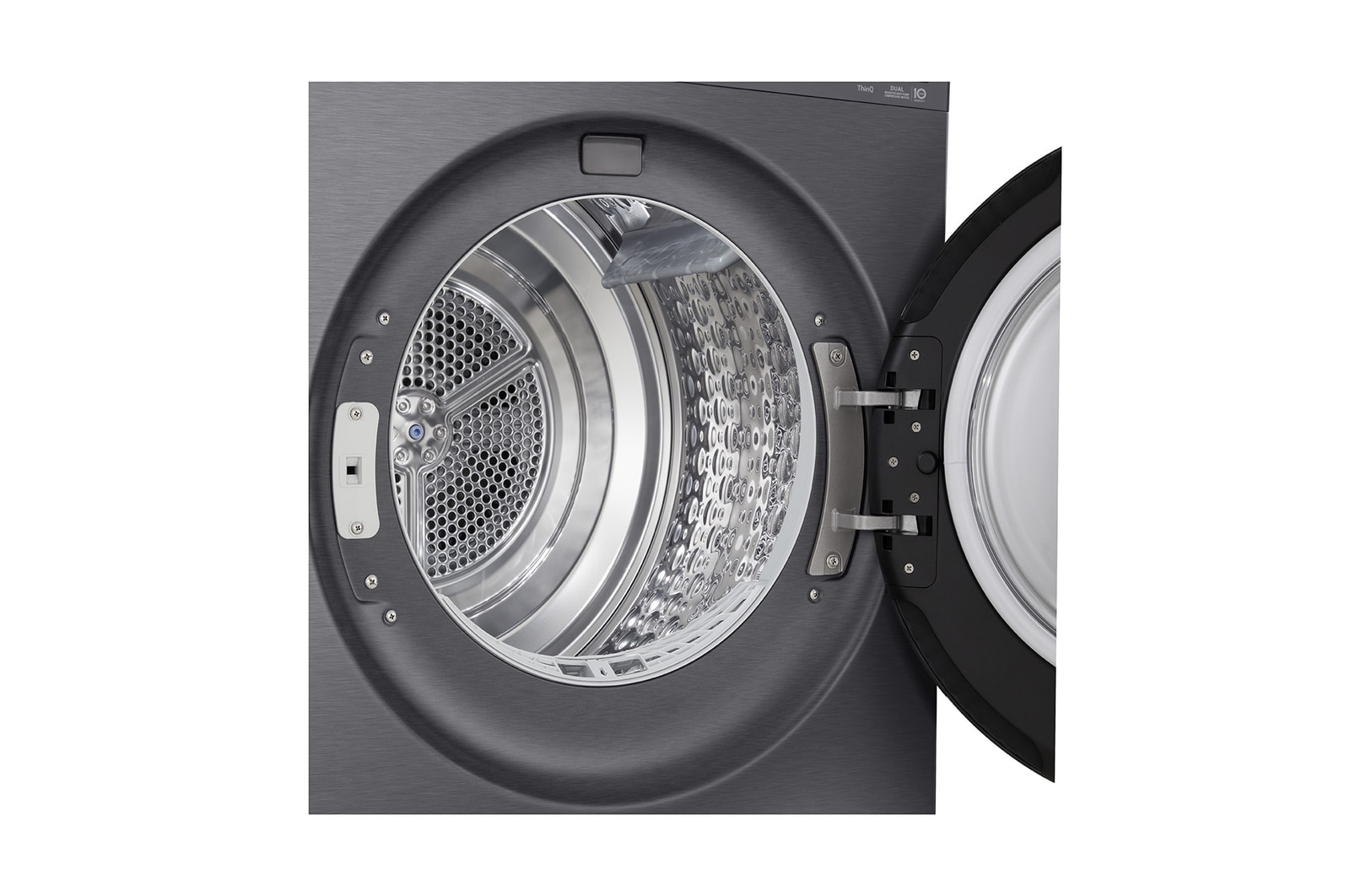 LG Trockner Schwarz (EEK B, 9 kg) mit AI Dry, Dual Inverter Wärmepumpentechnologie & selbstreinigendem Kondensator I RT90X7B, RT90X7B
