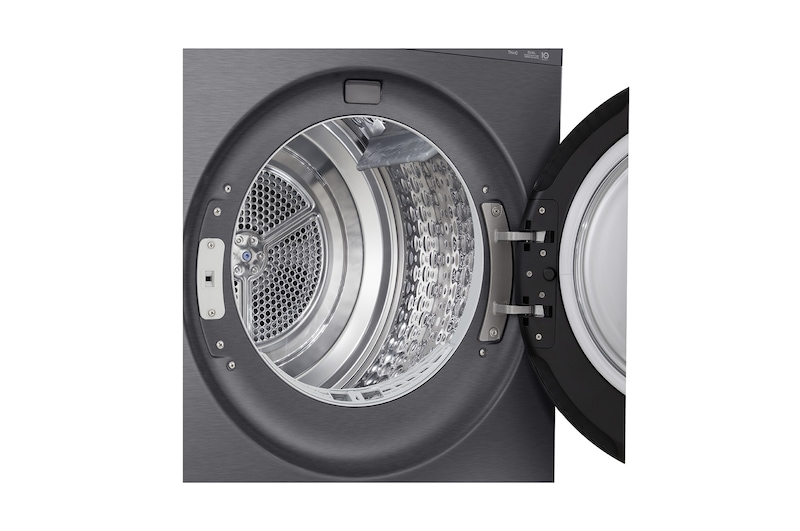 LG Trockner Schwarz (EEK B, 9 kg) mit AI Dry, Dual Inverter Wärmepumpentechnologie & selbstreinigendem Kondensator I RT90X7B, RT90X7B