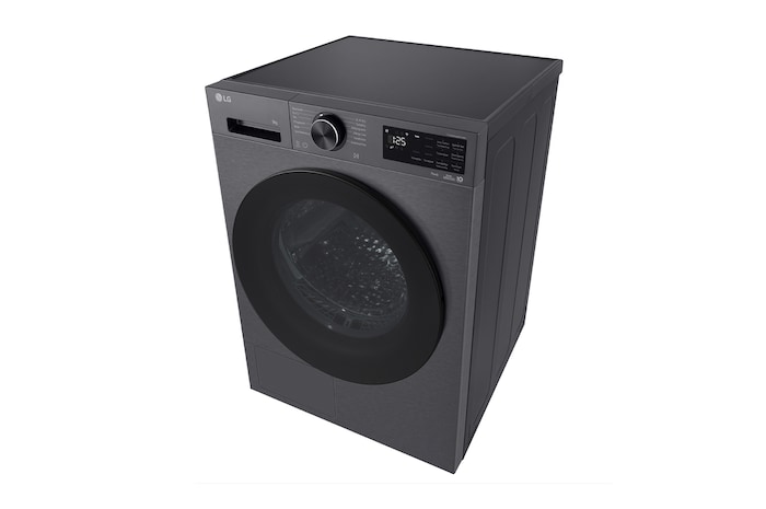 LG Trockner Schwarz (EEK B, 9 kg) mit AI Dry, Dual Inverter Wärmepumpentechnologie & selbstreinigendem Kondensator I RT90X7B, RT90X7B