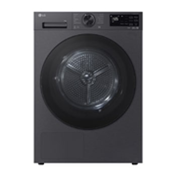 Vorderansicht von Trockner Schwarz (EEK B, 9 kg) mit AI Dry, Dual Inverter Wärmepumpentechnologie & selbstreinigendem Kondensator I RT90X7B RT90X7B