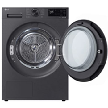 LG Trockner Schwarz (EEK B, 9 kg) mit AI Dry, Dual Inverter Wärmepumpentechnologie & selbstreinigendem Kondensator I RT90X7B, RT90X7B