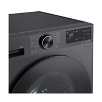 LG Trockner Schwarz (EEK B, 9 kg) mit AI Dry, Dual Inverter Wärmepumpentechnologie & selbstreinigendem Kondensator I RT90X7B, RT90X7B