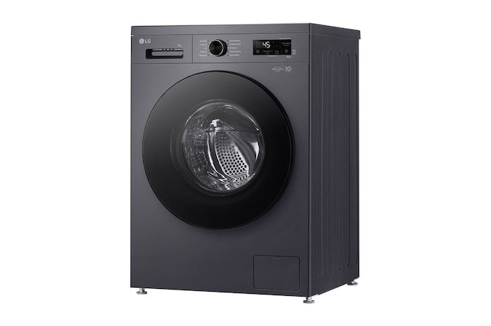 LG Waschmaschine Dark Stone (A, 9 kg, 1.310 U./Min.) Unterbaufähig mit Steam & Inverter Direct Drive® | F4WB309YB, F4WB309YB