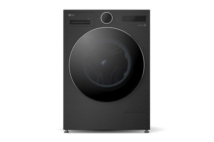Vorderseite von Waschmaschine Matte Black (A-55%*, 9 kg,  1.350 U./Min.) mit AI DD® & TurboWash®360° | F4WX9092B