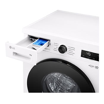 LG Waschmaschine Essence White (A, 9 kg, 1.350 U./Min.) Unterbaufähig mit Steam & Inverter Direct Drive® | LG F4WB309Y, F4WB309Y