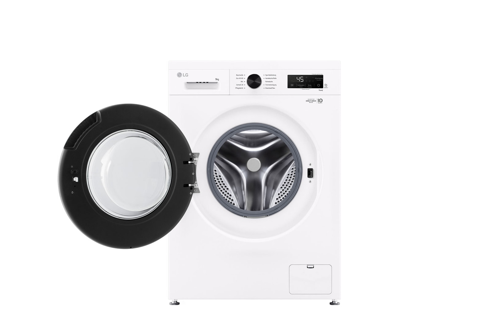 LG Waschmaschine Essence White (A, 9 kg, 1.350 U./Min.) Unterbaufähig mit Steam & Inverter Direct Drive® | LG F4WB309Y, F4WB309Y