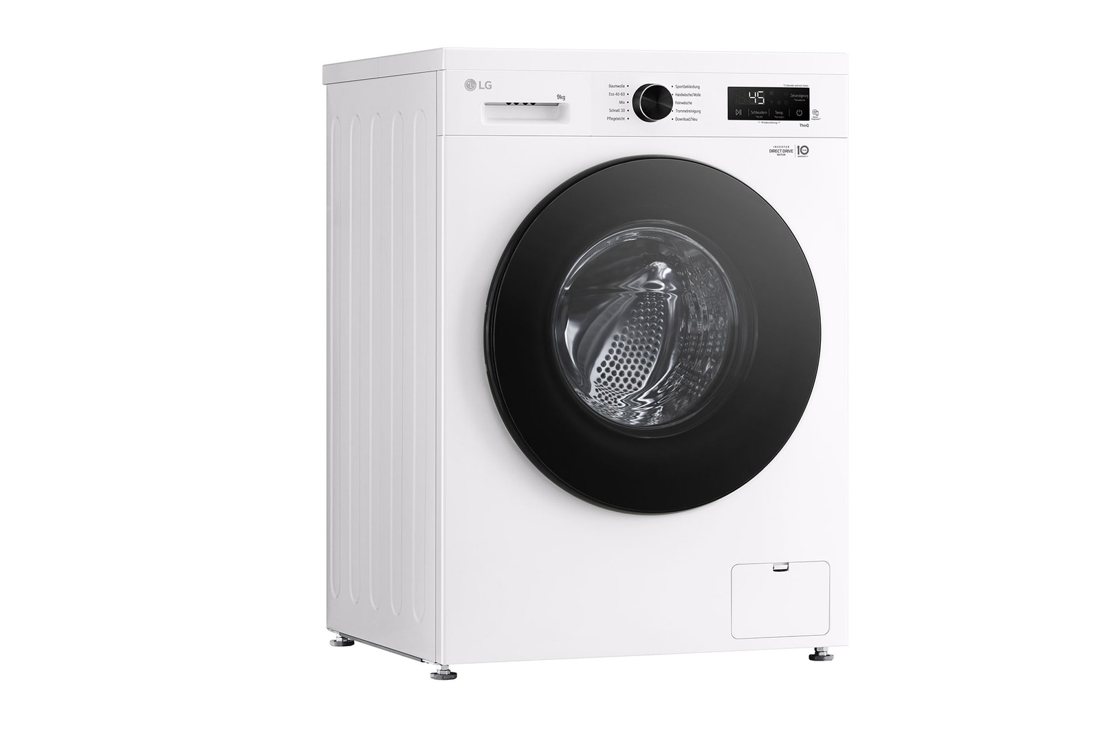 LG Waschmaschine Essence White (A, 9 kg, 1.350 U./Min.) Unterbaufähig mit Steam & Inverter Direct Drive® | LG F4WB309Y, F4WB309Y