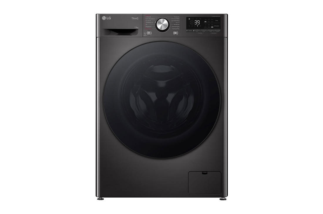 LG Waschmaschine Schwarz (A-20%*, 13 kg, 1.360 U./Min.) mit AI DD® & TurboWash®360° | F4WR703YB, F4WR703YB