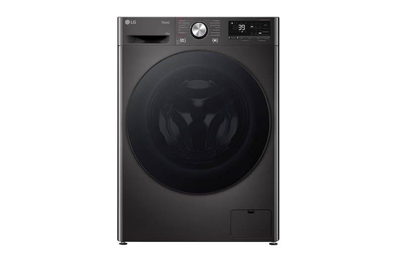 LG Waschmaschine Schwarz (A-20%*, 13 kg, 1.360 U./Min.) mit AI DD® & TurboWash®360° | F4WR703YB, F4WR703YB