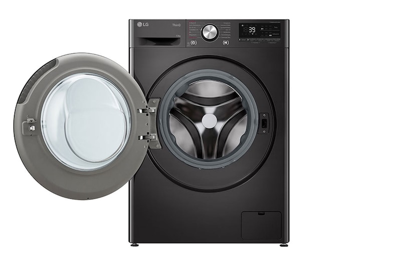 LG Waschmaschine Schwarz (A-20%*, 13 kg, 1.360 U./Min.) mit AI DD® & TurboWash®360° | F4WR703YB, F4WR703YB
