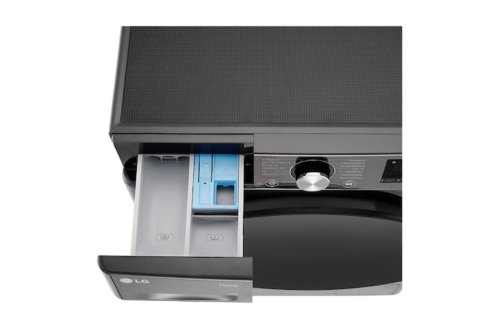 LG Waschmaschine Schwarz (A-20%*, 13 kg, 1.360 U./Min.) mit AI DD® & TurboWash®360° | F4WR703YB, F4WR703YB