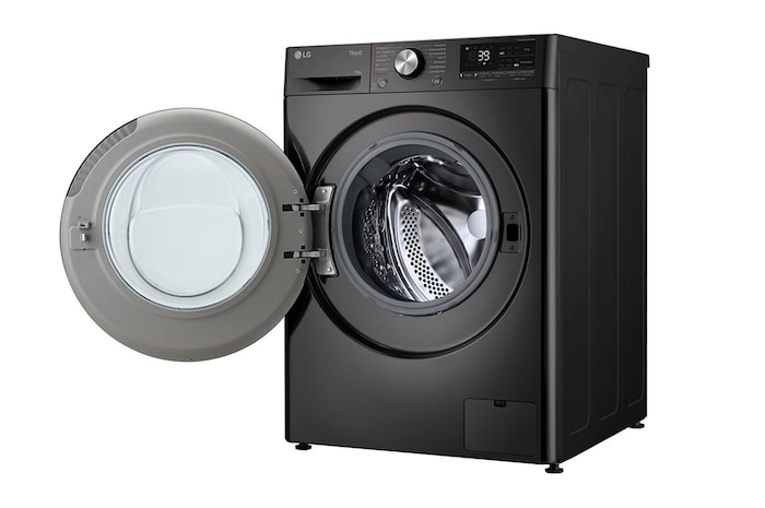 LG Waschmaschine Schwarz (A-20%*, 13 kg, 1.360 U./Min.) mit AI DD® & TurboWash®360° | F4WR703YB, F4WR703YB