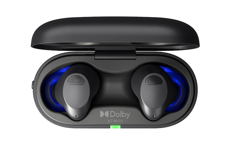 Top view of the charging case when opened
