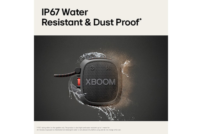 IP67 water resistant and dust proof