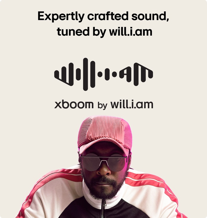 LG xboom Bounce by will.i.am | Portable Bluetooth Speaker | xboom Signature Sound with Upward Passive Radiators, BOUNCE