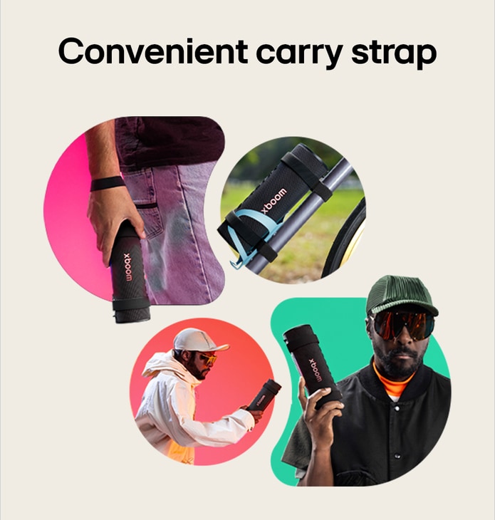 LG xboom Grab by will.i.am | Portable Bluetooth Speaker with xboom Signature Sound, GRAB