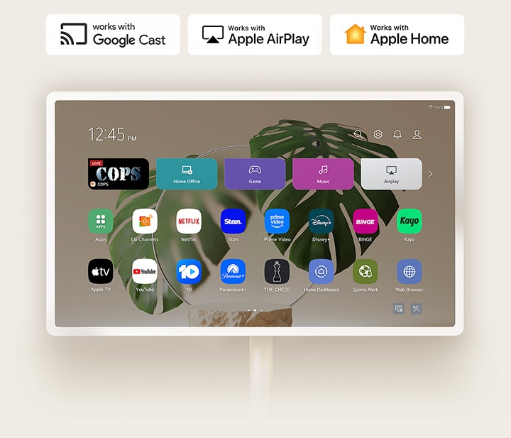 StanbyME 2 in the center with multiple OTT programs arranged in a web formation around it.