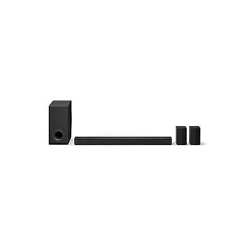 Front view of LG Soundbar S80TR and subwoofer
