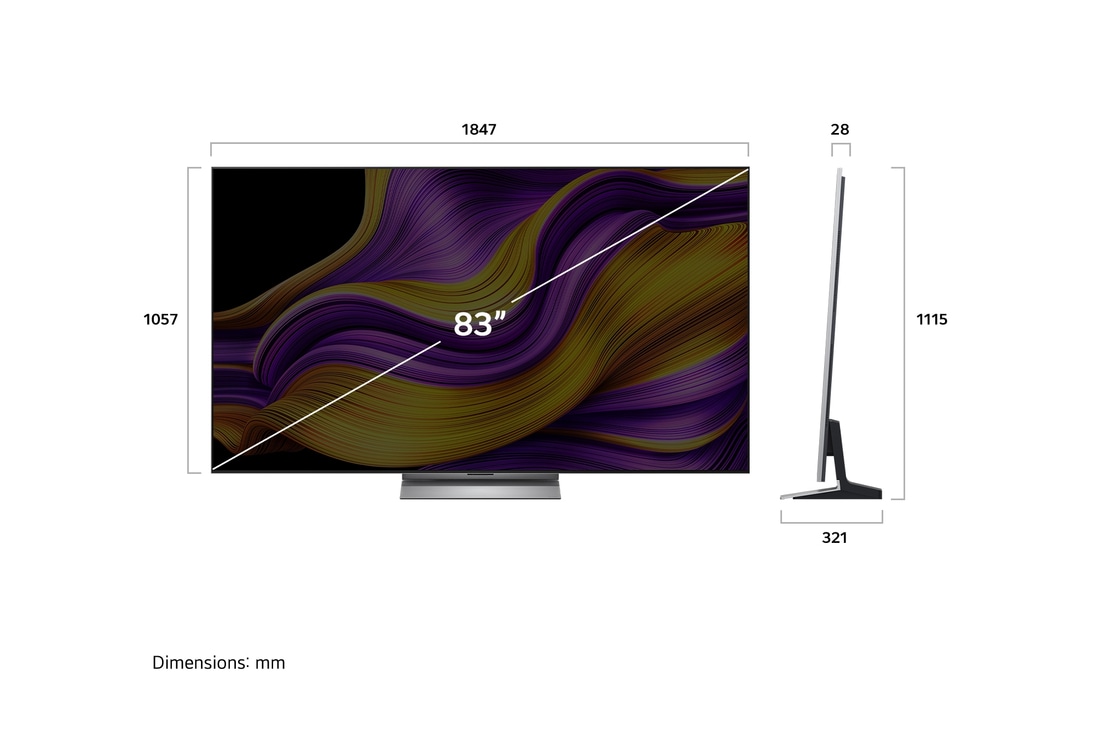 LG 83 inch LG OLED evo AI G5 4K Smart TV 2025, OLED83G5PSA