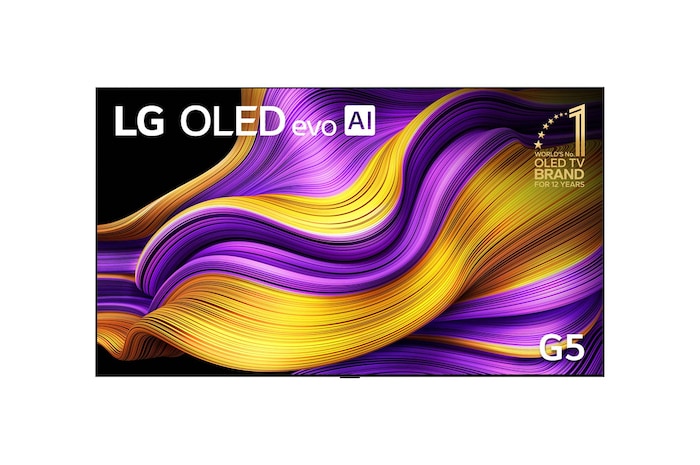 Front view of 97 inch LG OLED evo AI G5 4K Smart TV 2025 OLED97G5PSA