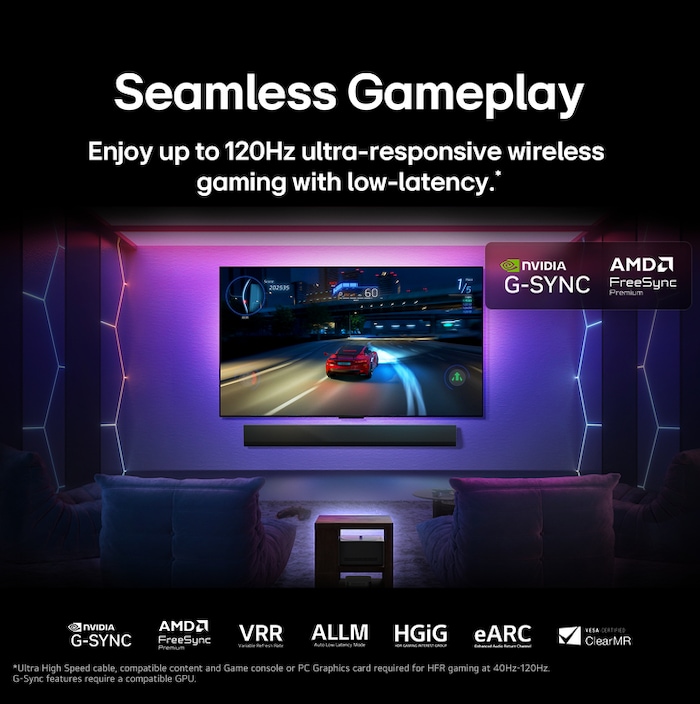 LG True Wireless TV 97 inch LG SIGNATURE OLED evo AI M5 with 4K 144Hz Video & Audio Transfer, OLED97M5PSA