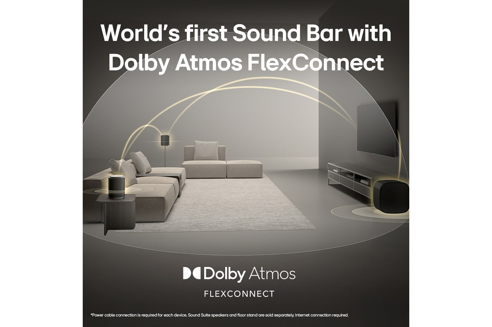 LG Sound Suite with Dolby Atmos FlexConnect technology detects each speaker’s location to optimise surround sound systems
