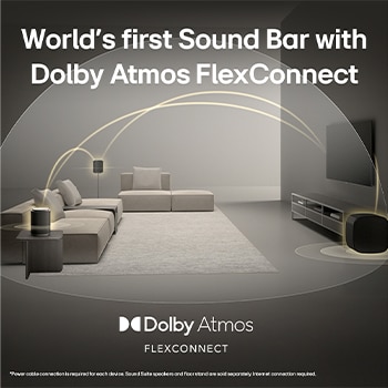 LG Sound Suite with Dolby Atmos FlexConnect technology detects each speaker’s location to optimise surround sound systems