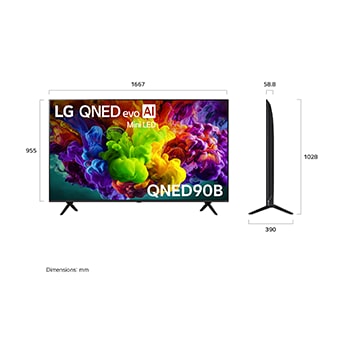 75 Inch LG QNED evo AI QNED90 Mini LED 4K Smart TV 2026