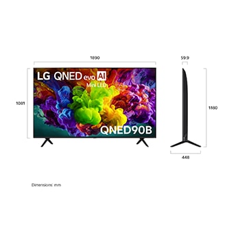 85 Inch LG QNED evo AI QNED90 Mini LED 4K Smart TV 2026