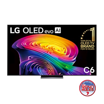 Front view of 83 Inch LG OLED evo AI C6 4K Smart TV 2026 OLED83C6PSA