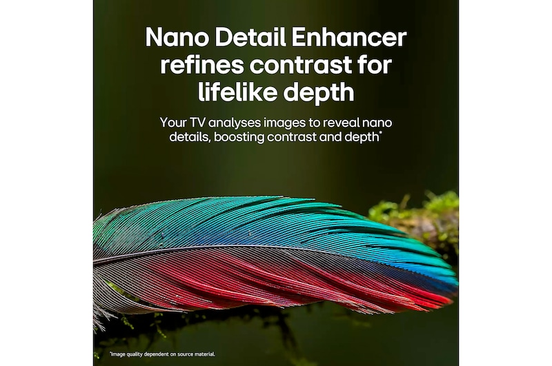 LG NANO 4K UHD AI NU85 98-inch Ultra Big TV is wall-mounted in a living space, showing a sports victory scene with confetti and a trophy, emphasizing vivid color, clear detail, and an immersive sense of scale.