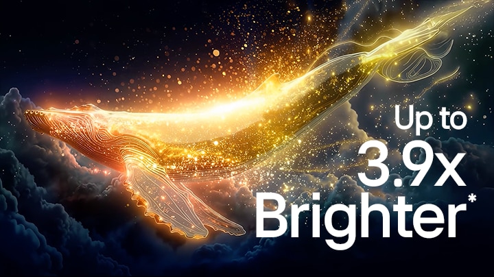 LG OLED evo AI G6, powered by Hyper Radiant Color Tech, displays a vivid abstract paper art image on screen with icons for X3.9 Brighter peak brightness, Perfect Black, Perfect Color, alpha 11 AI Processor 4K Gen3 Dual AI Engine, and Reflection Free Premium.